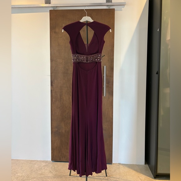 Xscape Deep Purple Backless Dress - Picture 3 of 10